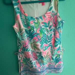 Lilly Pulitzer Pink and Green Tropical Jumpsuit